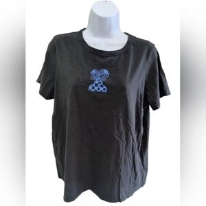 Old Navy Black Tee with Blue Graphic